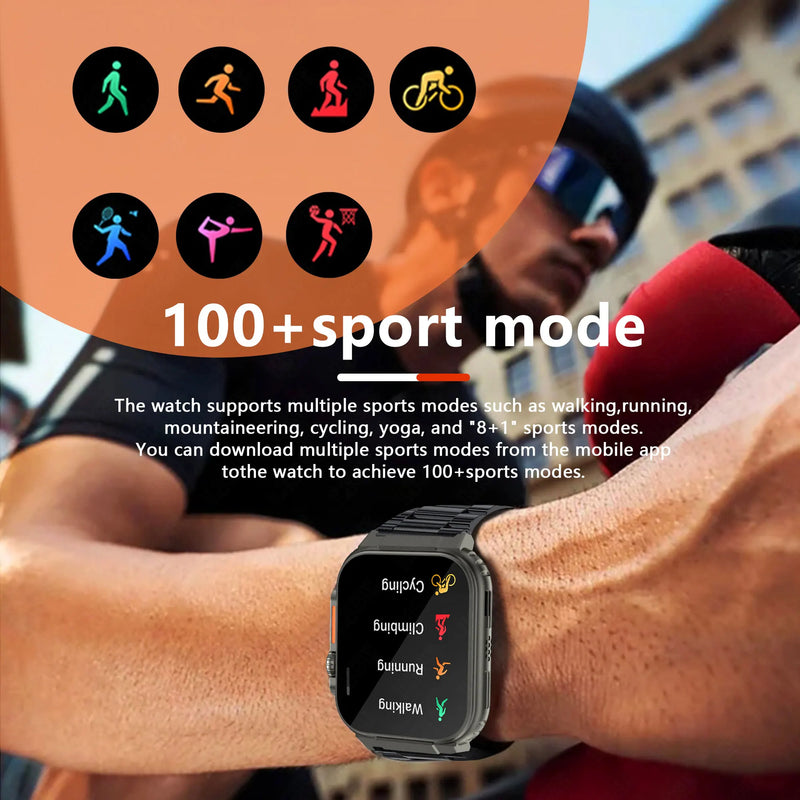 LIGE New 600mAh Smart Watch Ultra Watch Men Bluetooth Call TWS Local Music Sport Clock 2.0 Inch IP68 Waterproof Ultra Smartwatch