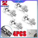 ZEXEF Stainless Steel Hydraulic Hinges Cabinet Door Spring Hinge Damper Buffer Quiet Closing Kitchen Cupboard Furniture Hardware
