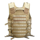 Adjustable Tactical Molle Vest Military Army Swat Utility Airsoft Vest Outdoor Sports Waistcoat CS Fishing Hunting Security Gear