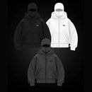 Trendy Double Hat Hoodies Unique Design Balaclava Hooded Sweatshirt Women Men Autumn Winter Warm Unisex Loose Y2K Zipper Hoodie