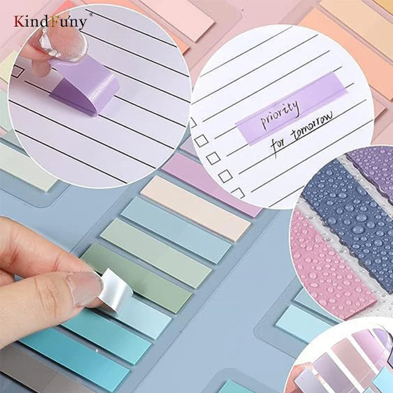 KindFuny 2800Pc Index Tabs Self Adhesive Page Markers Transparent Waterproof Sticky Notes Classify Files Flags planner Posted It