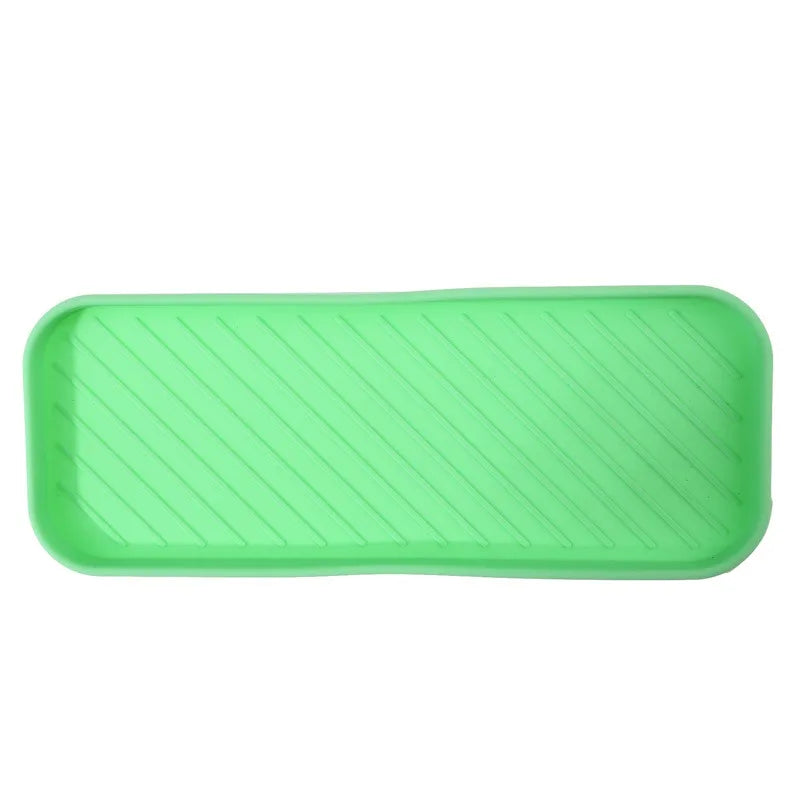 1/2pSilicone Drain Tray For Tableware Water Cup Fruit Vegetable Kitchen Sink Organizer Storage Tray Sponge Holder Soap Dispenser