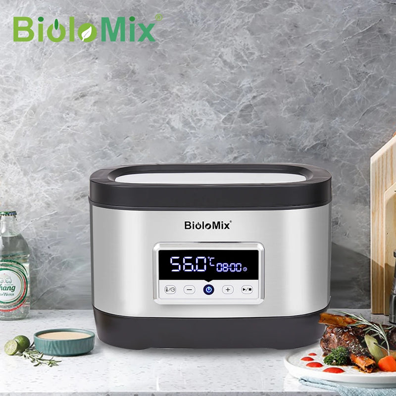 BioloMix 6th generation Stainless Steel Sous Vide Oven Pro 8L Accurate Temperature Touch Control Water Circulator Bath Cooker