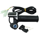 1Pair Electric Scooter Bike Throttle Speed Adjustment Handle with Key Lock Display  Divides LCD Grip 24V 36V 48V