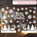 Christmas Window Stickers Merry Christmas Decorations For Home 2024 Christmas Wall Sticker Kids Wall Decals Happy New Year 2025