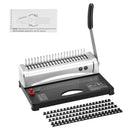 VEVOR Bindemaschine Kammbindemaschine 21 Löcher Bindung 450 Blatt Buchbindemaschine mit 100 St. 3/8'' Kammbindungsrücken