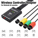 Gamepad Wireless Adapter Portable Multiplayer Wireless Controller Adapter Accessories Gamepad Converter Adapter for N64 Console