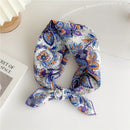 Approx 55cm Cotton Linen Square Scarf Neckerchief Spring Autumn Scarves Neck Scarf Turban Bandanas Headband Decoration for Women