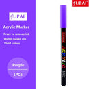 Jupai 1PCS Acrylic Marker Pens Plumones 24Color Painting Stationery Ceramic Glass Fabric Graffiti Waterproof Water-based