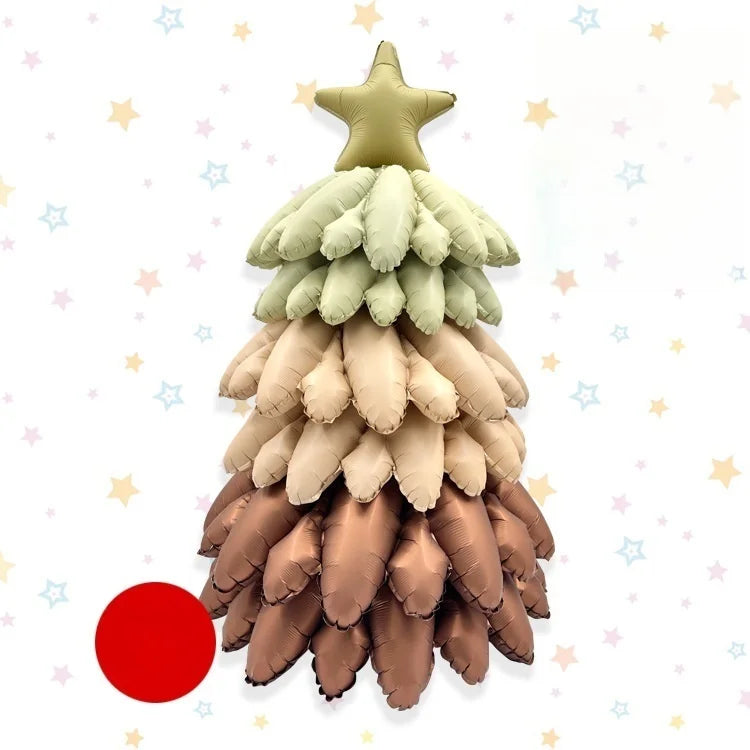 3D DIY Christmas Tree Aluminum Foil Balloon Splicing Christmas Tree Balloon Christmas Decoration Christmas 2024 Supplies