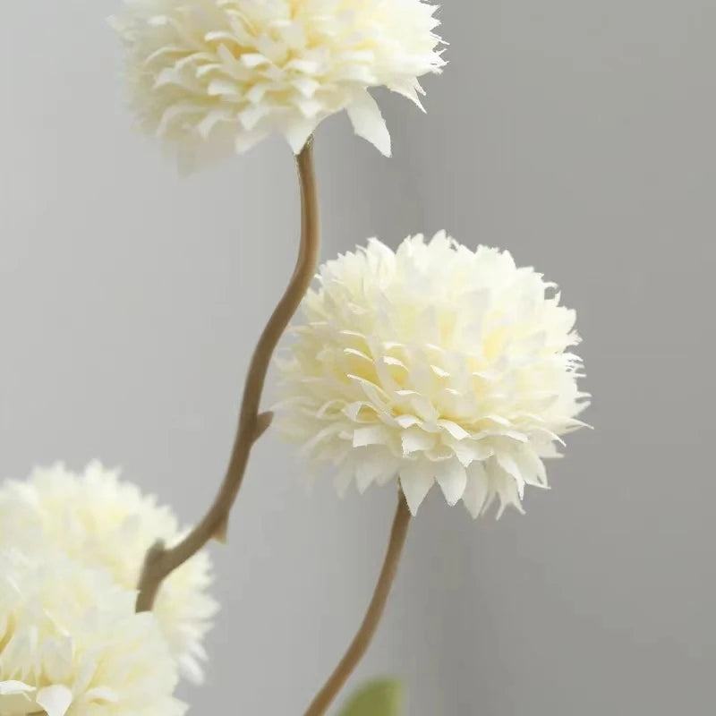 5 Heads Artificial Flower Dandelion Flower Ball DIY Home Wedding Decoration Bouquet Silk Fake Flowers Valentines Day Decor