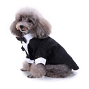 Gentleman Dog Clothes Dog Wedding Outfit Cute Tailcoat Pet Suit Striped Dog Tuxedo Bow Tie French Bulldog Halloween Costume