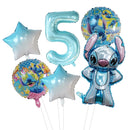 6pcs Disney Lilo & Stitch Party Balloons Stitch 32" Number Balloon set Baby Shower Birthday Party Decorations Kids Toy Gifts