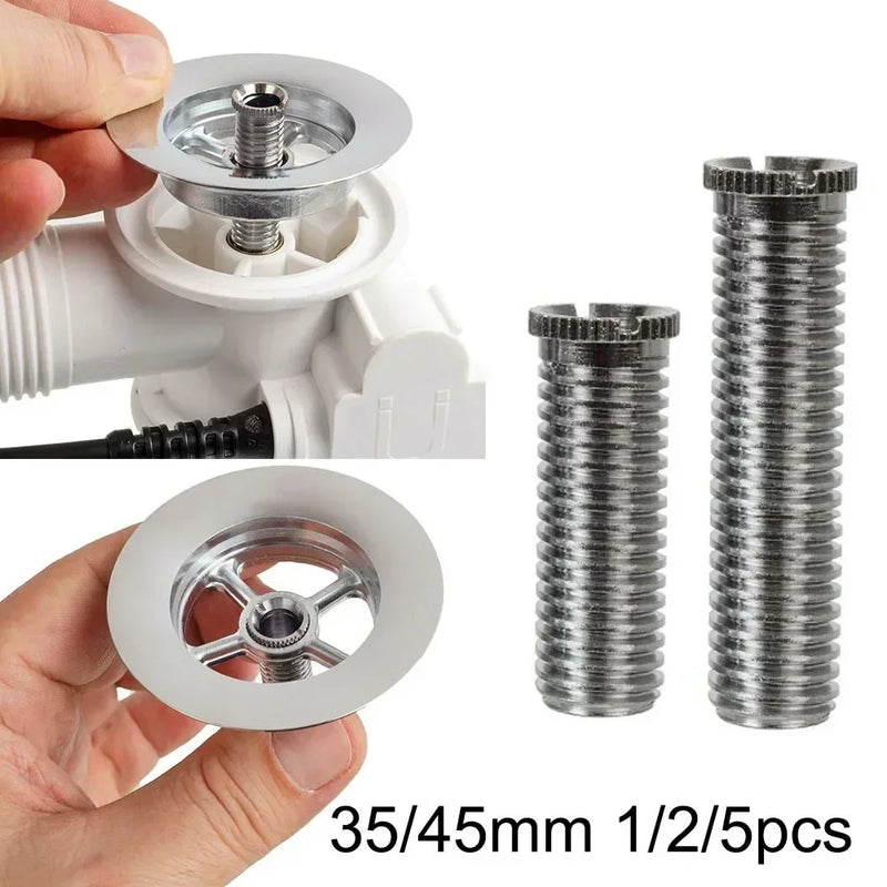 1/2/5pc 35/45mm Kitchen Sink Basket Strainer Screws Stainless Steel Plug Screw Bolt Threaded Screw Connector Kitchen Fixture