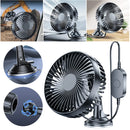 Car Fan 12V/24V USB Car Dashboard Cooling Fan Large Wind Single Head Ventilator With Suction Cup Auto Cooling Fan Car Accessory
