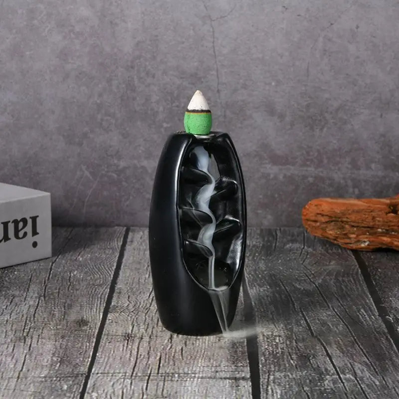 Incense burner, resin reflux incense burner, reflux aromatherapy incense burner stand, suitable for home reading room decoration