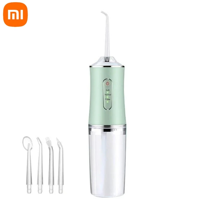 Xiaomi Portable Oral Irrigator Dental Water Flosser USB Rechargeable Water Jet Floss Tooth Pick 4 Jet Tip 3 Modes Teeth Cleaner