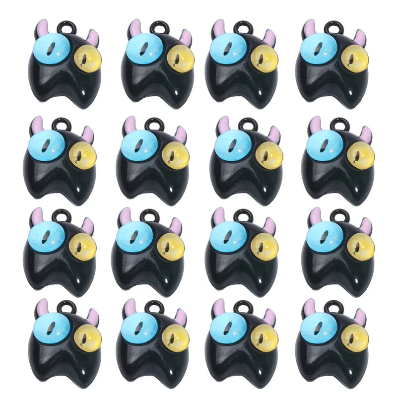 3pcs/Lot Cartoon Alloy Big Eyes Animals Charms for Jewelry Making Pendant Diy Earrings Necklace Keychain Craft Accessories 2024