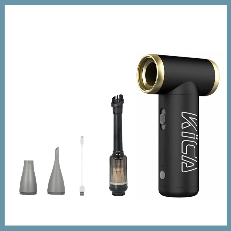 100000RPM KICA Jetfan 2 Air Blower Portable Turbo Fan Compressed Air Duster Wireless Computer Keyboard Cleaner for PC Car Camera