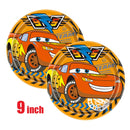 Disney Cars Birthday Party Decorations Lightning Mcqueen Disposable Tableware Set Cups Plates Balloon for Race Party Baby Shower