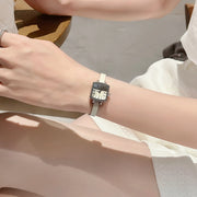 The Rhinestone Hour | Women's Crystal-Embellished Square Quartz Watch