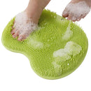 Silicone Exfoliating Shower Foot Wash Massager Scraper Non-Slip Suction Cup Bath Mat Back Massage Brush Body Cleaning Bath Tool