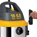 Contractor Wet/Dry Vac, 16 Gal Stainless Steel 6.5 2-Stage Quiet Motor, Stainless (Wd-16 C416Ssh)