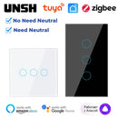 Tuya ZigBee Smart Light Switch 1 2 3 4 gang 2-way Control Touch Wall Switch With/No Neutral Wire Via Alexa Google Home Alice
