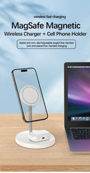 Magnetic Wireless Charger Stand 30W 2 in 1 Phone Charging Station Dock For iPhone 15 14 13 12 Pro Max AirPods Fast Chargers