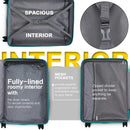 Kono Large Suitcase Hard Shell Travel Trolley 4 Spinner Wheels Lightweight Polypropylene Check in Luggage with TSA Lock