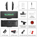 XGODY 10.26" 4K Dash Cam Wireless Carplay Android Auto Car DVR WiFi Navigation Rearview Camera Dashboard Video