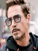 Fashion Punk Square Frame Sunglasses Tony Stark Glasses Men Women Steampunk Sun Glasses Goggles Outdoor Sport Riding Eyewear