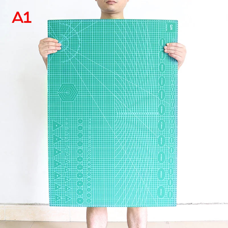 QJHA1 Double-Sided Self-Healing PVC Cutting Mat for DIY LeatherCraft Board, Large Desktop Protective Mat 90x60cm Fathers Day Gif