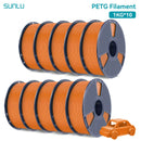 SUNLU 10KG PETG/ABS Filaments 10Rolls 3D Filament 1KG/roll 1.75mm 100% Filament Lines Up Neatly For 3D Printing From EU US