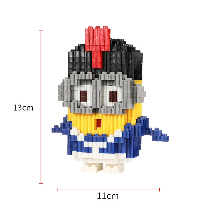 New Style Building Blocks Cartoon Anime Figure Image Minions Cute DIY Doll Toy Bricks Children's Puzzle Assembly Festival Gift