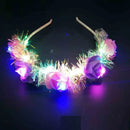 Children Kids Girls Light Up Tutu Led Skirt Glow Wreath Headband Party Birthday Luminous Costumes Christmas Halloween Festival