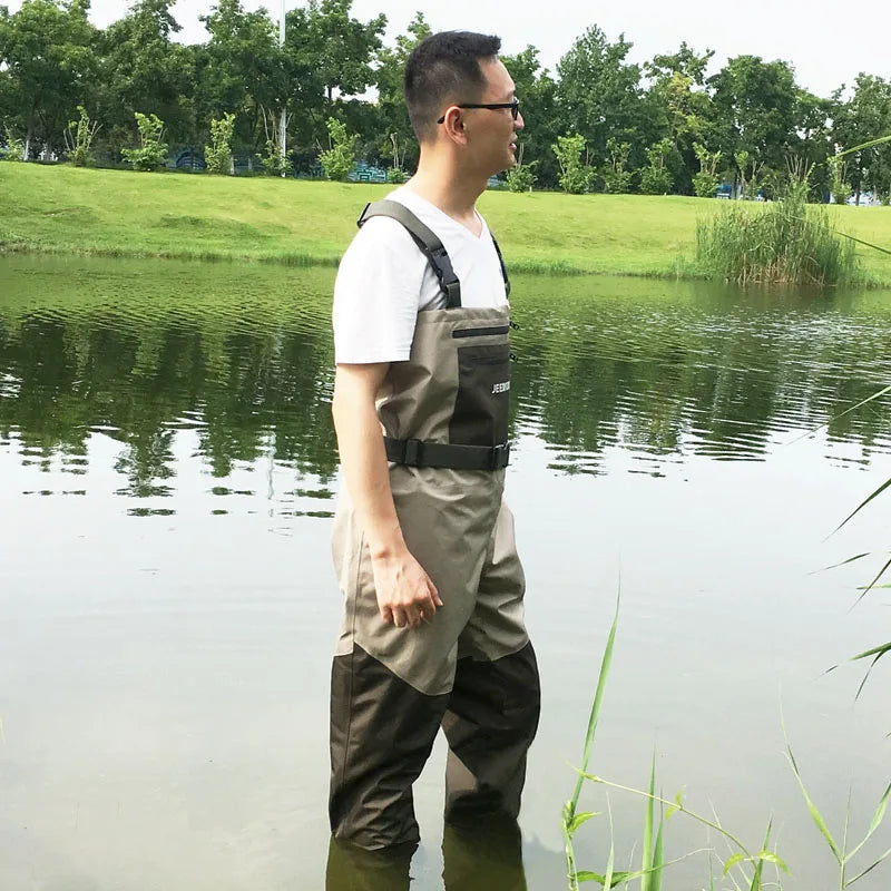 Waterproof Fly Fishing Waders Breathable Wading Pants Fishing Hunting Clothing Chest Overalls Men Women Neoprene Socks Clothes