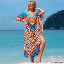 Kaftan Dresses for Women Plus Size Bathing Suit Cover Up Vneck Batwing Dress Loose Fit Moroccan Caftan Mumu Dresses