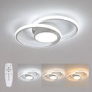 Dimmable LED Ceiling Light,Modern Ceiling Lamp with Remote Control 40W,Round Metal and Acrylic Ceiling LED Light（3000K-6500K）