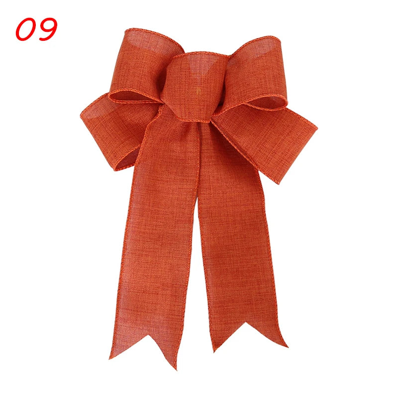 New Red Christmas Ribbon Bows Hanging Decorations Large Bowknot Gift Christmas Tree Ornaments Xmas Party Decor New Year