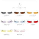 XaYbZc Narrow Sunglasses Men Rimless Summer 2025 Red Blue Black Rectangular Sun Glasses For Women Small Face Hot Selling