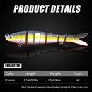 13,7 cm 27 g sinkende Wobbler 8 Segmente Angelköder Multi-Gelenk Swimbait Hardbait Angelzubehör für Barsch Isca Crankbait
