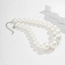 Exaggerated Fashion Big Imitation Pearl Choker Necklace for Women Wedding Bridal Temperament Bead Maxi Chain Christmas Jewelry