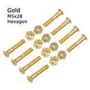 8 Sets M5 Skateboard Mounting Hardware Screws Bolts Skateboard Hardware Nuts Outdoor Longboard Parts Accessories High Quality