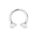 1/9PCS 16G Surgical Steel Lip Hoop Ring Crystal Cubic Horseshoe Barbell Tragus Cartilage Earring Helix Daith Septum Piercing