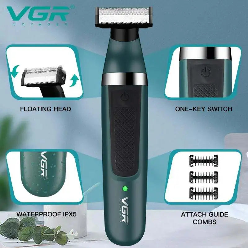 VGR Waterproof Razor Electric Shaver for Men Body Hair Trimmer Bikini Trimmer Razor for Intimate Areas Epilator for Women