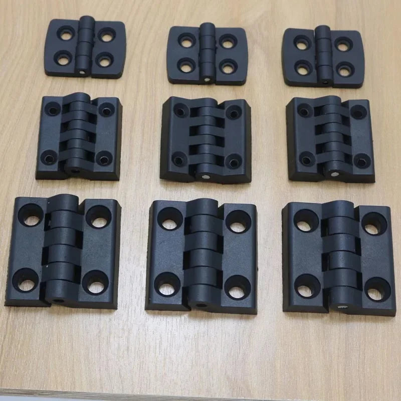 10PCS 40*30mm Small Hinges Black Mini Plastic Door Bearing Butt Cabinet Drawer Jewellery Box ABS Hinge For Furniture Hardware