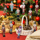 12pcs Christmas Wooden Nutcracker Soldier Pendant Xmas Tree Hanging Ornament 2025 Navidad Decoration for Home New Year Gift