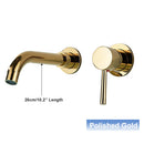 Black Basin Faucet Wall Mounted Gold 360° Rotating Bathroom Sink Faucets Embedded Hot Cold Water Mixer Tap Dual Hole Basin Crane