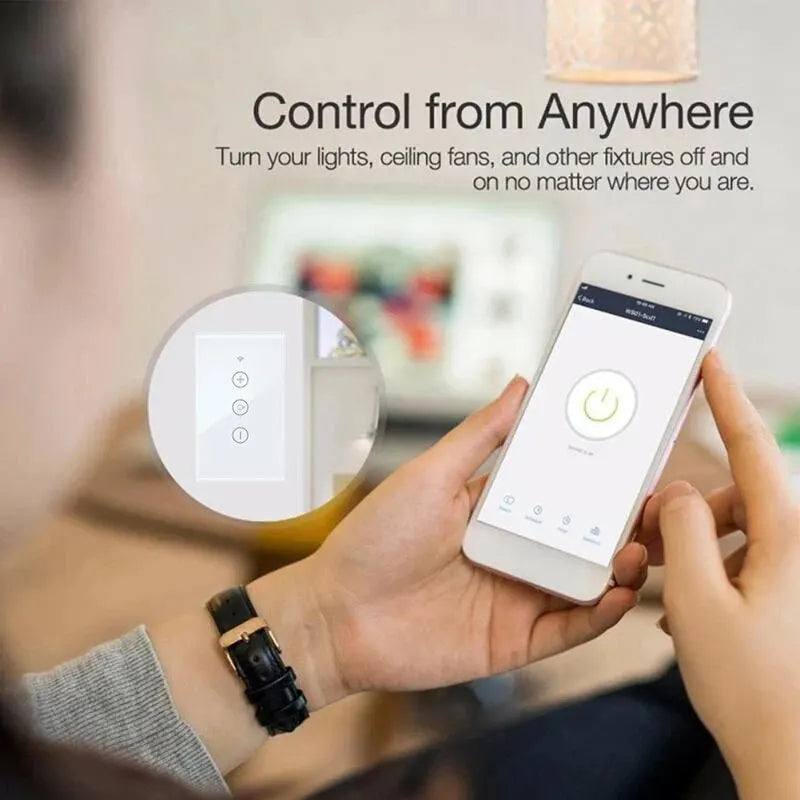 Tuya WIFI Smart Life LED Dimmer Switch US LED Dimmer SwitchSmart Life Tuya APP Remote Control For Alexa Google Home